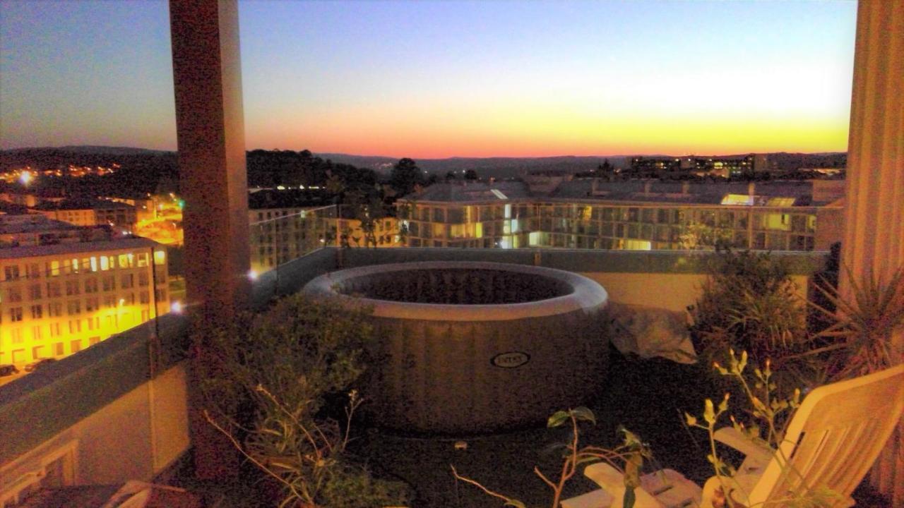 Ferienwohnung Preciosa Habitacion Doble En Atico Con Terraza Santiago de Compostela Exterior foto